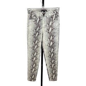 Fashion Nova Coated  Snake Print Jeans